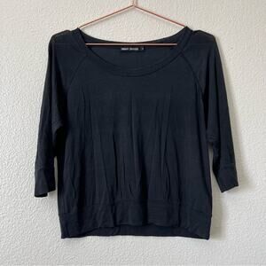 Filippa K black top tee 3/4 sleeve lightweight
